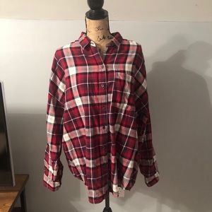 EUC Old Navy boyfriend flannel shirt
